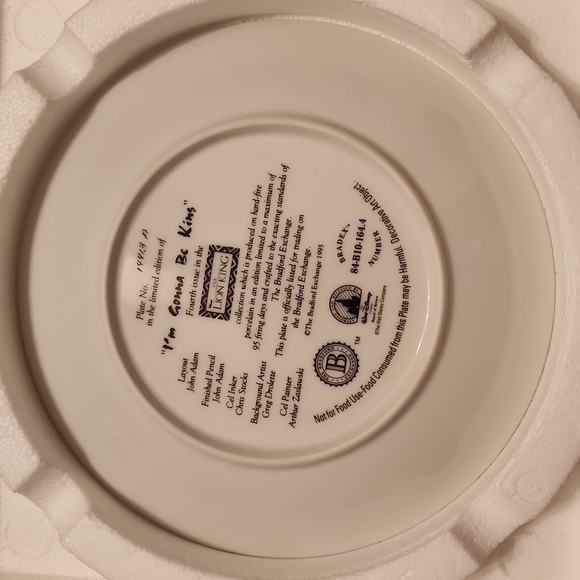 Vintage bradford exchange "I'm gonna be king" - Picture 3 of 3